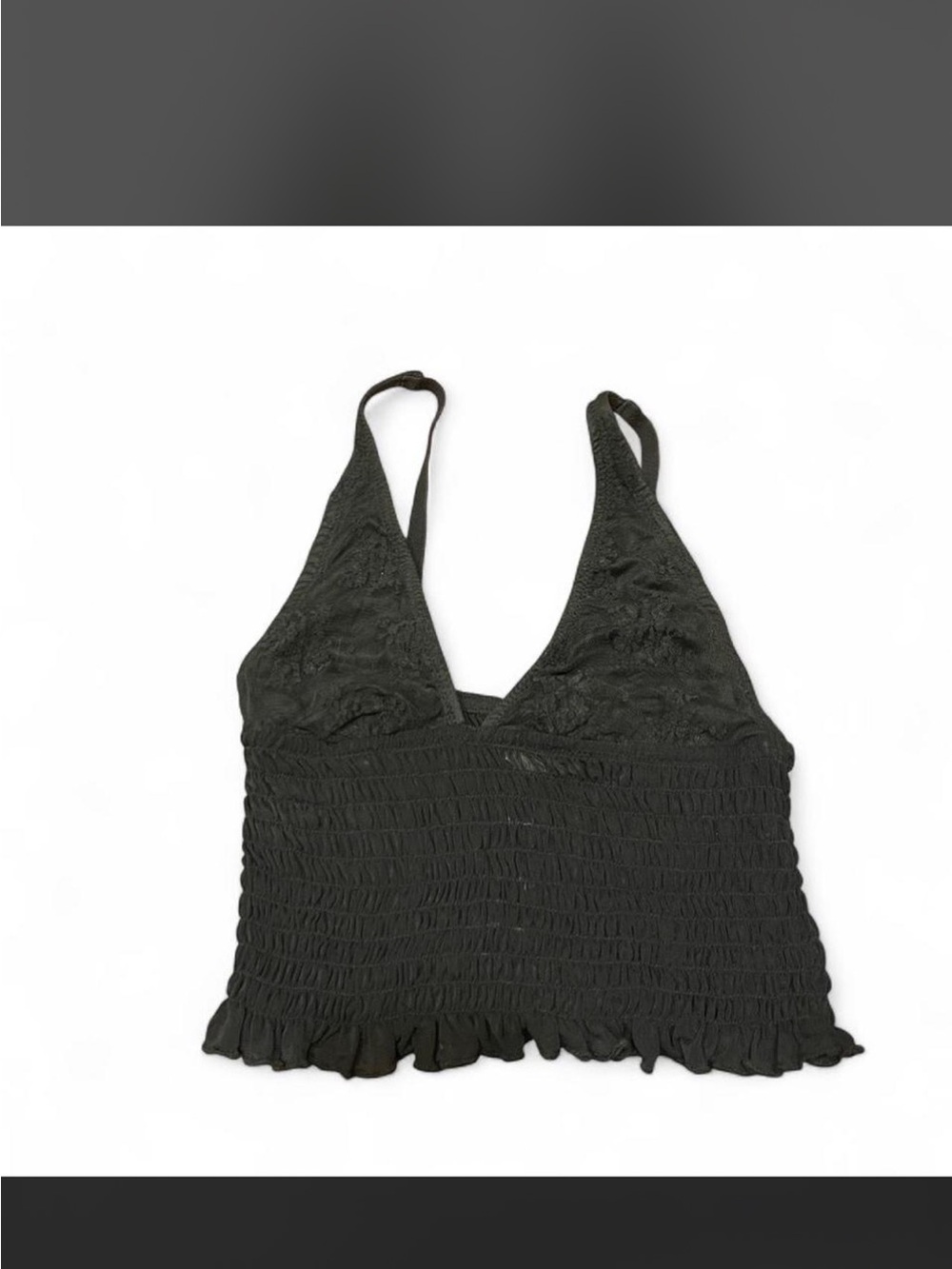 Urban Outfitters Out From Under Women’s Black Smocked V-Neck Tank Top